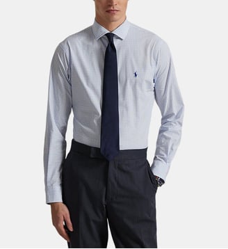 Chemise droite à carreaux - Polo Ralph Lauren - Bleu clair bleu