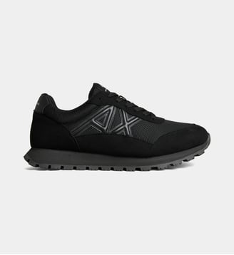Baskets basses XM001960 en mesh - Armani Exchange - Noir