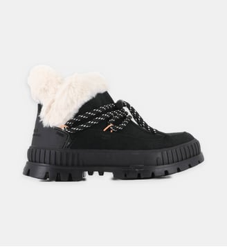 Bottines Pallashock biker en cuir - Palladium - Noir et blanc