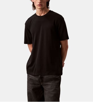 T-shirt ample à col rond - Calvin Klein - Noir