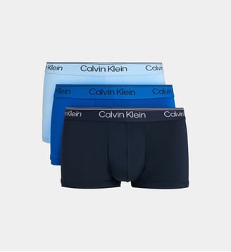 Lot 3 boxers signature - Calvin Klein - Bleu clair et bleu foncé