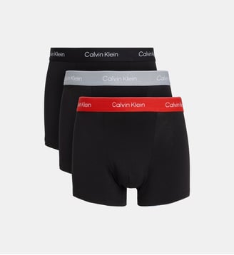 Lot de 3 boxers Icon Relaxed Fit coton stretch - Calvin Klein - Noir
