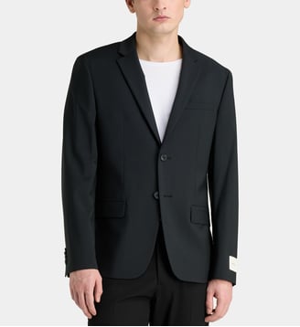 Veste de costume slim en laine mélangée - Calvin Klein - Noir