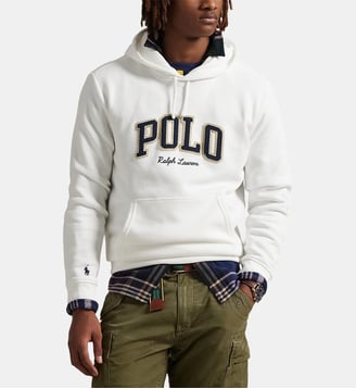 Sweat droit signature en coton  - Polo Ralph Lauren - Blanc