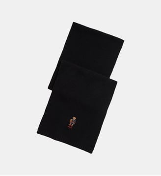 Echarpe en maille laine mélangée signature - Polo Ralph Lauren - Noir