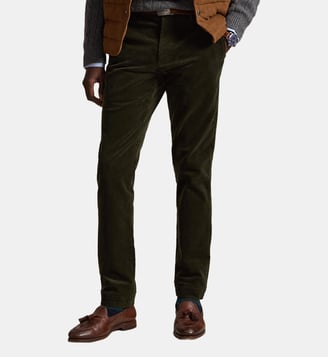 Pantalon slim en velours - Polo Ralph Lauren - Olive