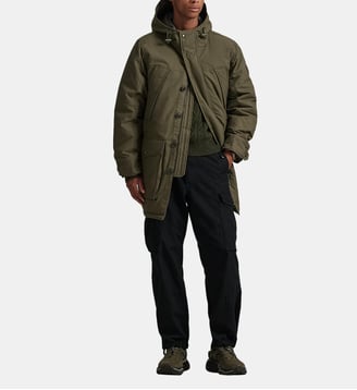Parka longue en coton - Polo Ralph Lauren - Kaki foncé