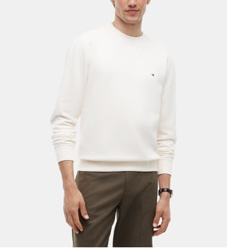 Sweat droit uni - Tommy Hilfiger - Blanc