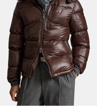 Doudoune matelassée à capuche en nylon - Polo Ralph Lauren - Marron