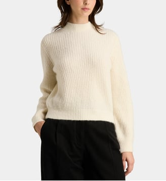 Pull crop Emilia en laine - A.P.C. - Blanc