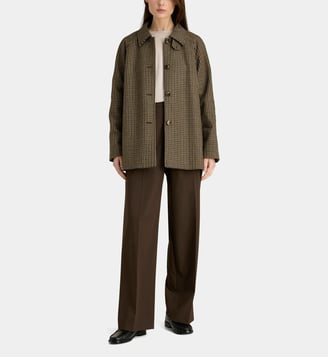 Manteau droit Mac Ambre à carreaux en laine - A.P.C. - Marron