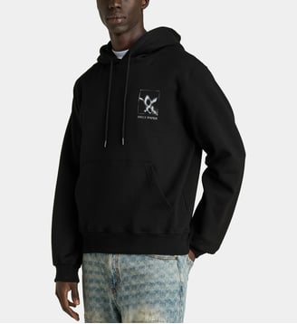 Hoodie Shadow Grid en coton - Daily Paper - Noir