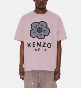 T-shirt Boke Flower ample en coton à motif fleuri - Kenzo - Rose