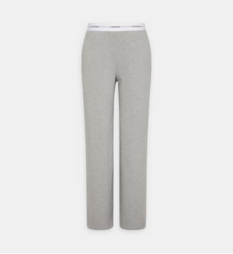 Pantalon droit en coton signature - Calvin Klein - Gris