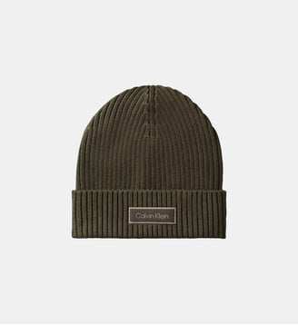Bonnet côtelé signature - Calvin Klein - Olive