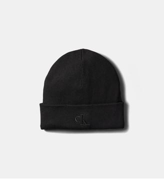 Bonnet côtelé signature - Calvin Klein - Noir