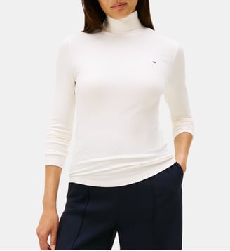 T-shirt ajusté - Tommy Hilfiger - Écru