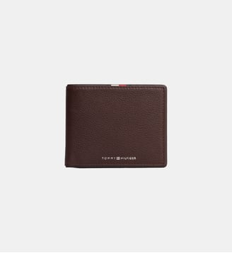 Portefeuille en cuir signature - Tommy Hilfiger - Marron