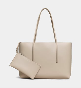 Sac cabas Château et sa pochette - Calvin Klein - Desert taupe