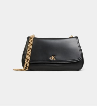 Sac à main monogramme chaînette - Calvin Klein - Noir