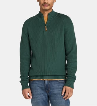 Pull droit en coton - Timberland - Vert