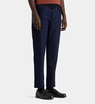 Pantalon flanelle Milton - Woolrich - Bleu marine