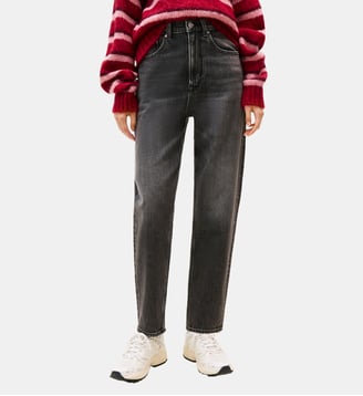 Jean Mom en coton - Tommy Hilfiger - Noir