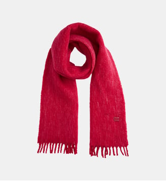 Echarpe unie en laine - Tommy Hilfiger - Rouge grenade