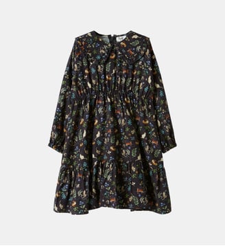 Robe fluide à motif - IL GUFO - Marine