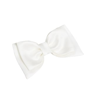 Barrette de tête cérémonie avec double nœud - IL GUFO - Blanc