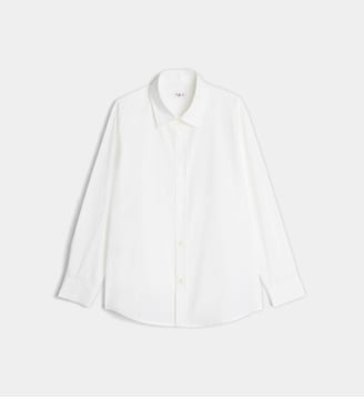 Chemise droite en coton mélangé - IL GUFO - Blanc