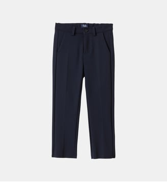 Pantalon de costume droit - IL GUFO - Bleu noir