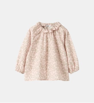 Blouse ample motif liberty - IL GUFO - Rose clair
