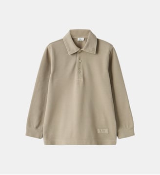 Polo droit en coton - IL GUFO - Beige