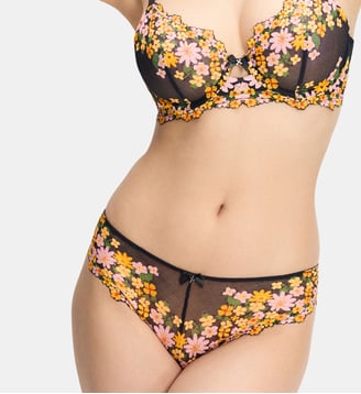 Culotte brésilienne Wonderfleur à motif floral - Savage x Fenty - Jaune et noir