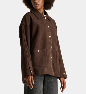 Veste classique Luca ample mi-longue - Anine Bing - Marron foncé
