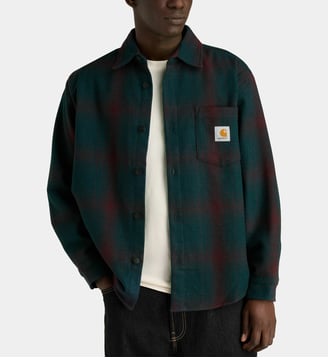 Surchemise Brennan en laine - Carhartt WIP - Vert foncé