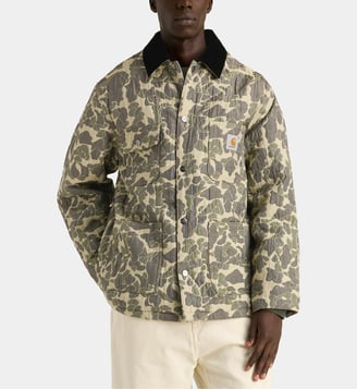 Veste Tapestry Chore à motif en coton mélangé - Carhartt WIP - Vert et marron
