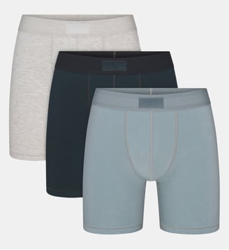 Lot de 3 boxers longs - Skims - Bleu et gris