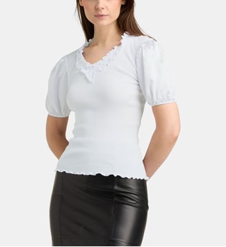 Top Ingrid slim en coton - OpéraSPORT - White