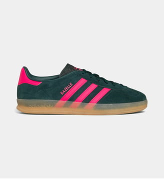 Baskets basses Gazelle Indoor en nubuck  - Adidas Originals - Vert et rose