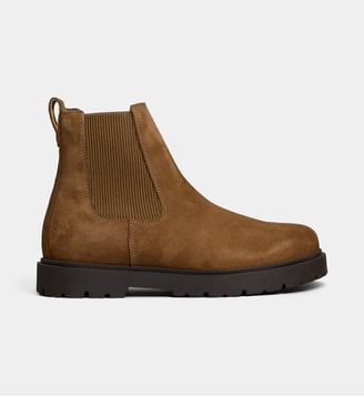 Bottines Chelsea Highwood Slip On Mid en nubuck - Birkenstock - Marron
