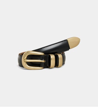 Ceinture Lorraine cuir  - Maison Boinet - Noir