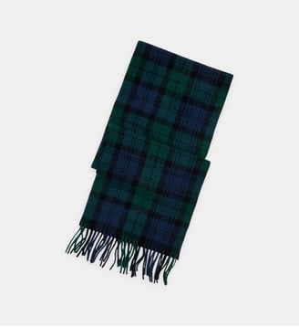 Echarpe en laine à carreaux - Polo Ralph Lauren - Vert et bleu