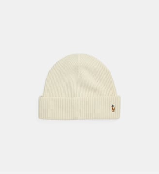 Bonnet en laine signature - Polo Ralph Lauren - Crème