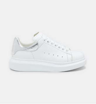 Baskets basses Oversized - McQueen - Blanc et argent