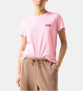 T-shirt en coton droit - American Vintage - Rose bonbon