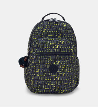 Sac à dos Seoul à motif  - Kipling - Bleu et jaune