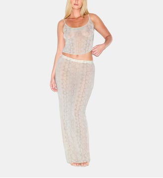 Jupe longue Milky Sheer  - Skims - Blanc