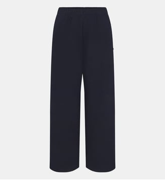 Pantalon droit en coton Fleece - Skims - Navy